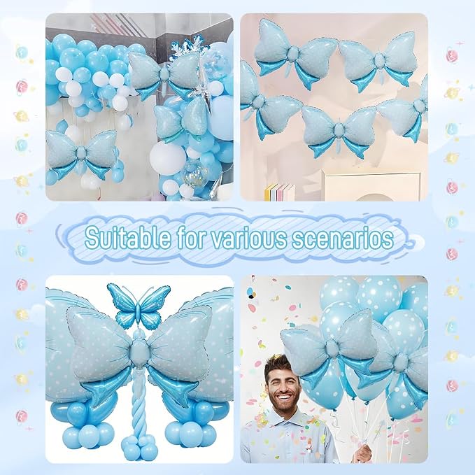 4pcs Jumbo Oversized Ribbon Balloons Coquette Bow Balloons Bow Party Coquette - Image 4