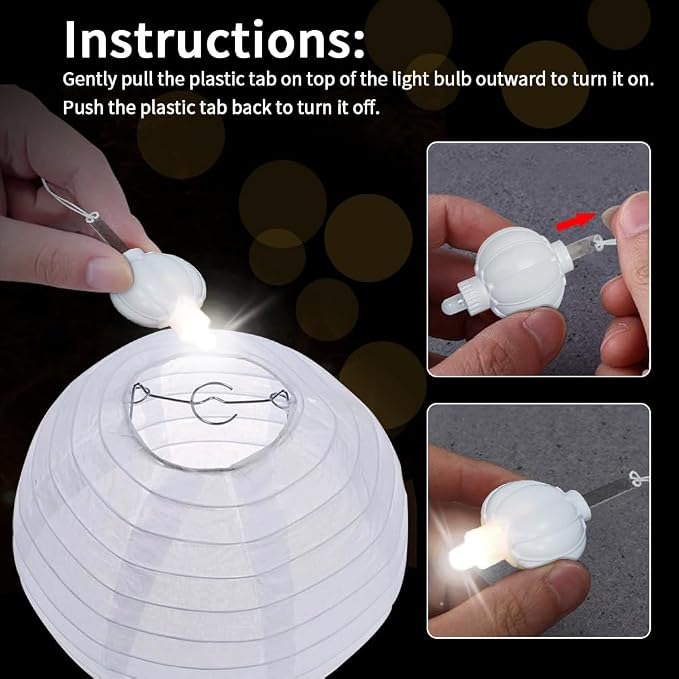 24 Pack Paper Lantern Lights, Mini LED Battery Operated Lights, Last 36 Hours - Image 6