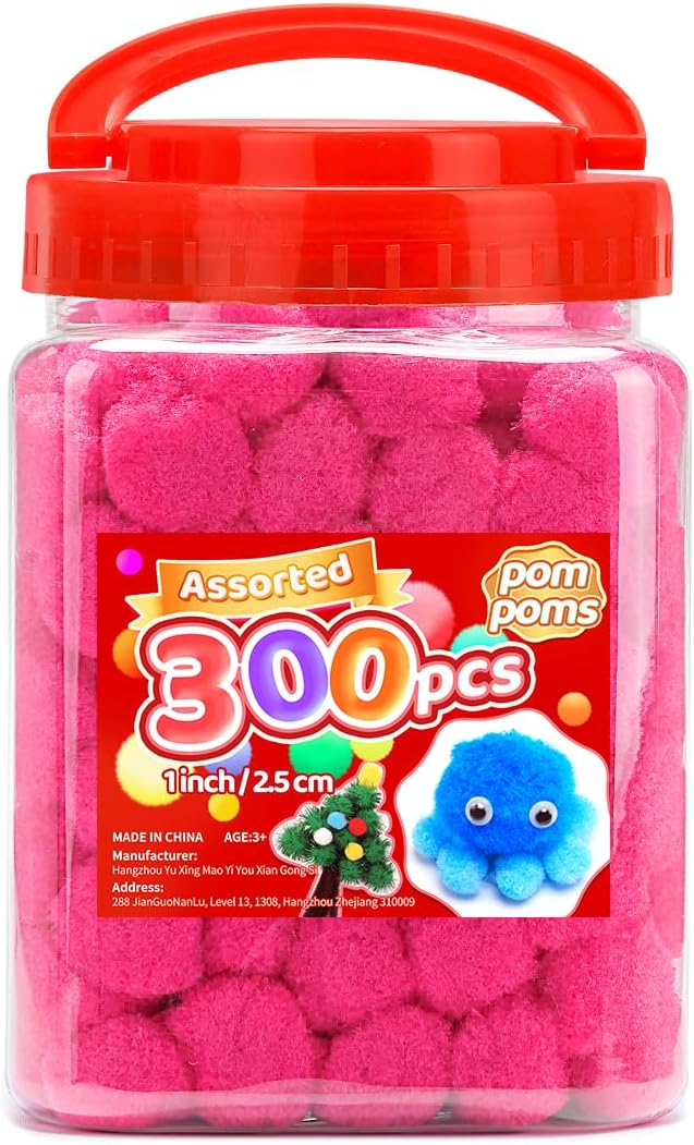 Iooleem Pink Pom Poms, Pom Poms by IOOLEEM