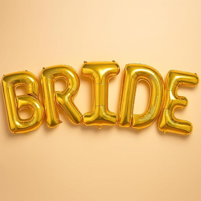 KatchOn Gold Bride Balloons 40 Inch, Bachelorette Party Decorations | Gold by KatchOn