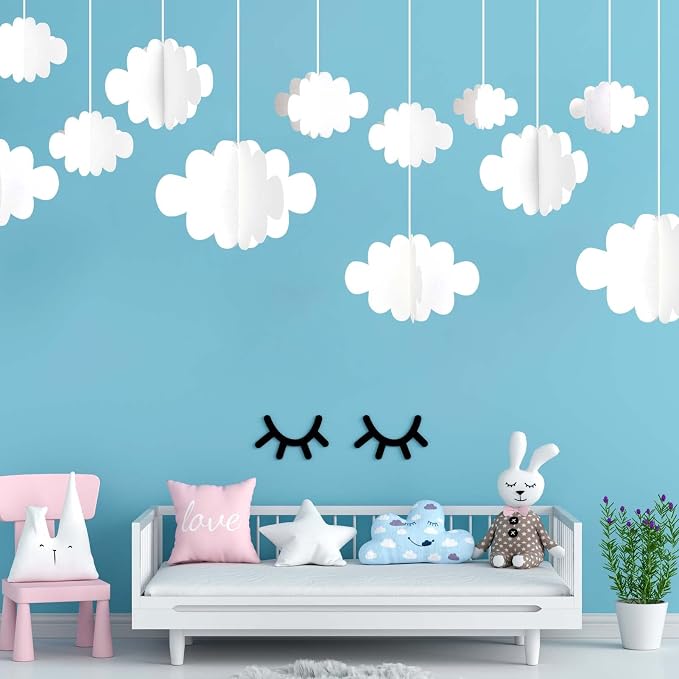 Ayfjovs 10pcs 3D Cloud Decoration Hanging Cloud - Image 8