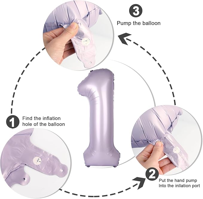 Number 8 Balloons 40 Inch for 8 18 Birthday Decorations, Cream Purple | Jumbo - Image 6