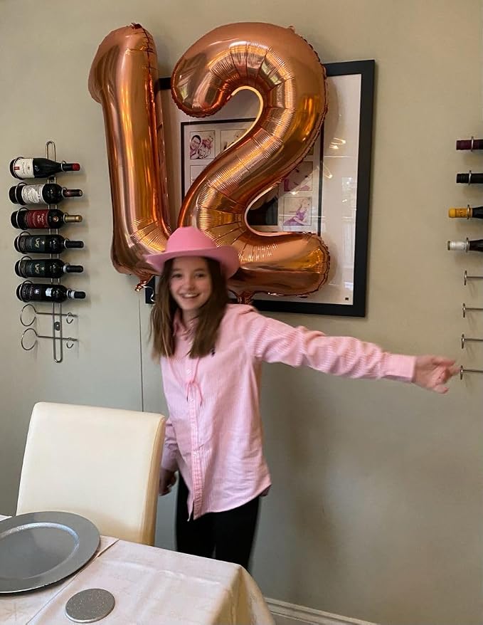 Balloons Number 40 Inch Rose Gold 12 Balloon - Image 2