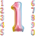 Rainbow Ombre Number 1 Balloon 40 Inch, Pastel Foil by Unknown
