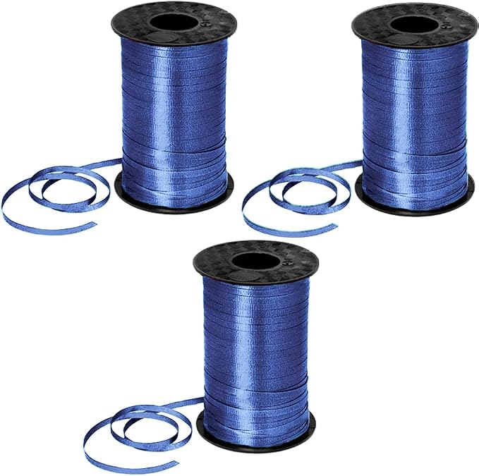 PMU 1500 Yards x 3/16in Royal Blue Crimped Curling Ribbon String by PMU