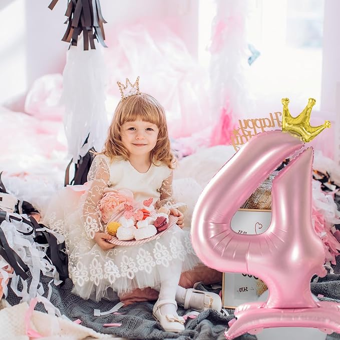 42 Inch Pink Foil Number 3 Balloon, 3th Pink Birthday Decorations | Giant - Image 7
