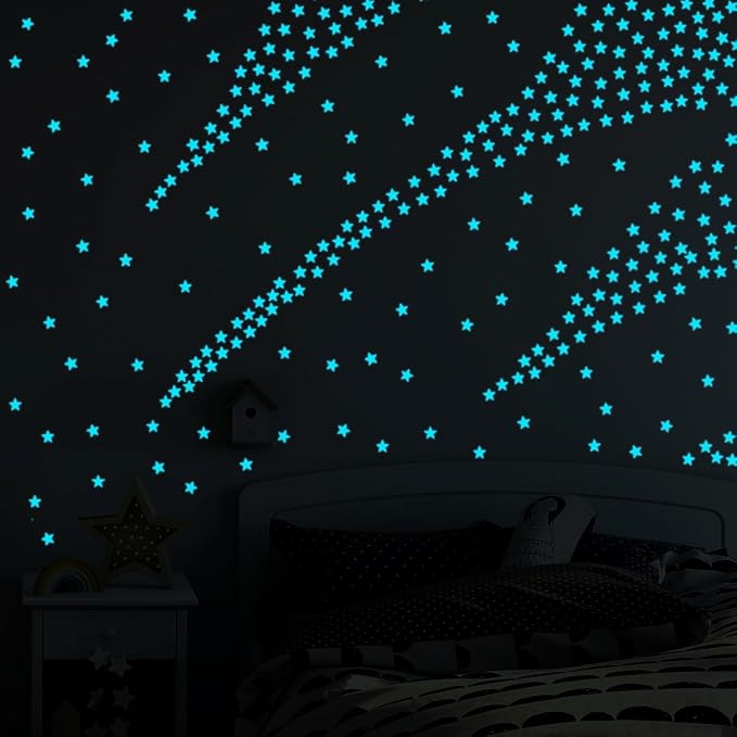 200pcs Glow in The Dark Luminous Stars Fluorescent Noctilucent Plastic Wall - Image 6