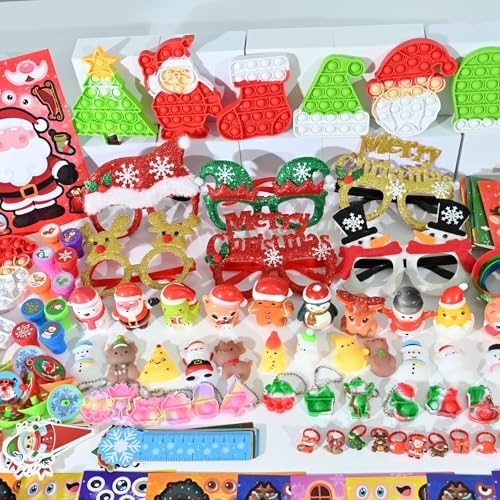 358PCS Christmas Party Favors Supplies Decoration, Goodie Bag Pinata Stocking Stuffers Bulk, Treasure Box Toy for Classroom Rewards, Advent Calendar Stuff Filler, Carnival Prizes, Xmas Birthday Gifts - Image 3