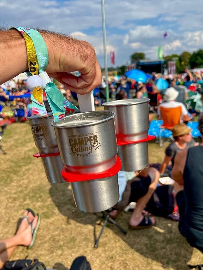 Fold Away Cup Carrier/Caddy Take-Out Coffee Soft Drink Pint Beer Beverage Holder - Image 2