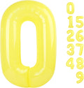 0 Balloon Number 40 Inch Yellow Balloons by Mluchee