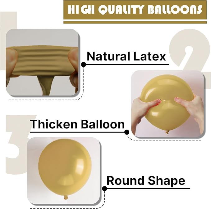 PartyWoo Light Brown Balloons 85pcs Neutral Boho Coffee Color | 18 12 10 5 Inch - Image 8
