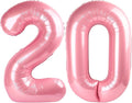 20 Balloons Number for 20th Birthday Decorations Women Men, Pearl Pink | 40In by Mluchee