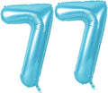 Number 77 Balloons for 77th Birthday Party Decorations, 0-100 Large No.77 by Joycard