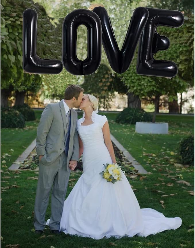 TONIFUL 40 Inch Large Black O Letter Balloon - Image 4