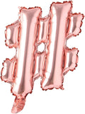 16" inch Single Rose Gold Alphabet Letter number Balloons Aluminum Hanging Foil by REIANS
