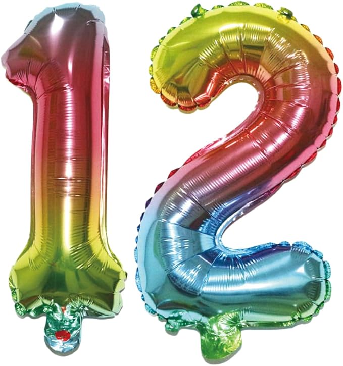 Number 12 Balloon Foil Mylar Balloons by YPSelected