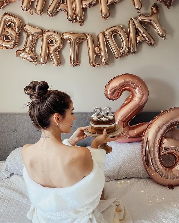 Number Balloons 40 Inch Rose Gold 5 Balloon - Image 3