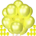 120 Pack Pearl Yellow Balloons, Bright 12 inch Royal Yellow Latex Party Balloons by Qikoolaa