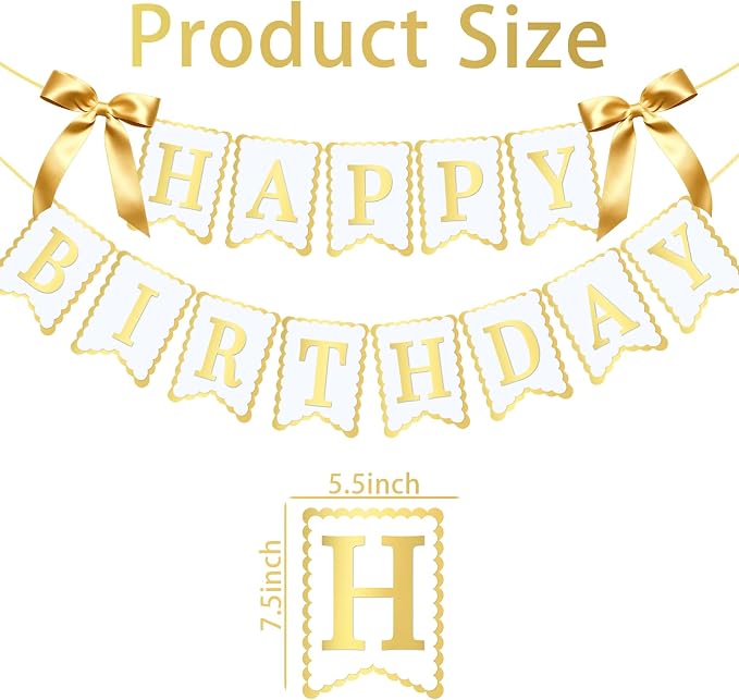 Bow Happy Birthday Banner for Bow Birthday Decorations Bows Garland for Women - Image 2