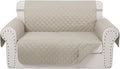 Reversible Loveseat Sofa Covers Couch Cover Furniture Protector(Loveseat,Beige/Beige)