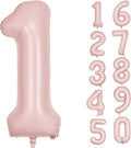 40 inch Pink Number Balloon Light Pink 1 Balloon Number 1 Balloon by Yeodong