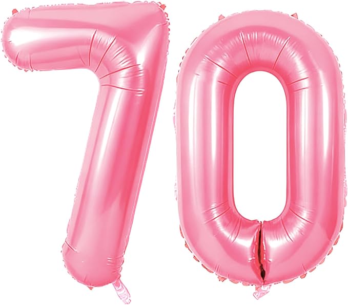 Number 70 Balloons for 70th Birthday Party Decorations, 0-100 Large No.70 by Joycard