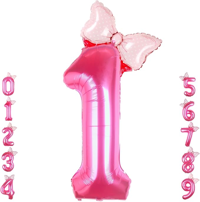 40 inch Pink Number 1 Balloon by Kwuz