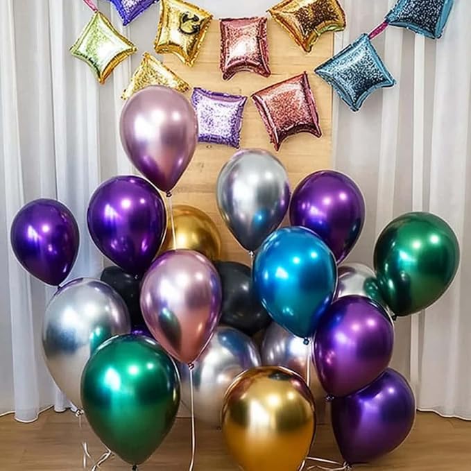 300 Pcs Metallic Chrome Balloons 12 Inch Colorful Party Balloon - Image 4