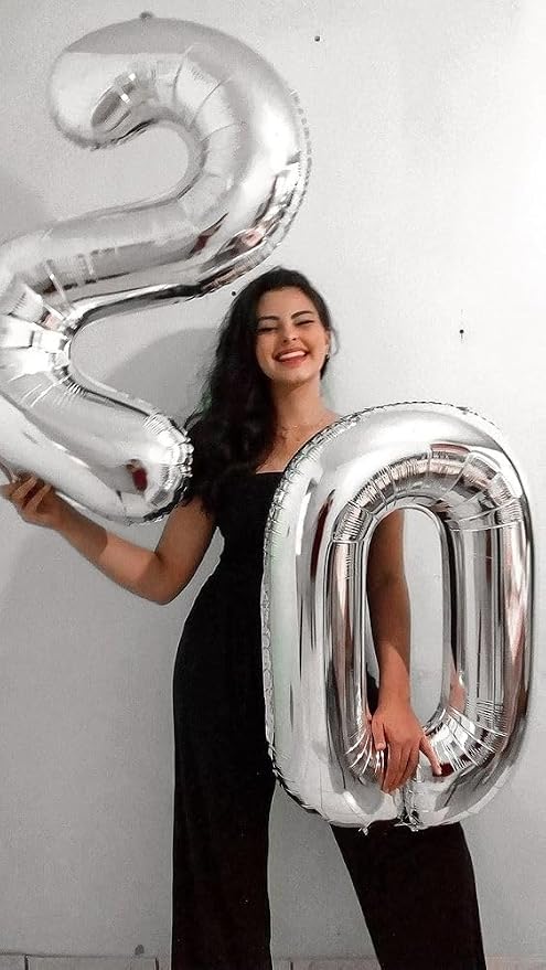 40 Inch Silver Number 15 Balloon Birthday Party Decorations - Image 7