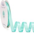 Ribbli Aqua Blue Satin Ribbon Double Faced Satin 1/2 inch x Continuous 50 by Ribbli