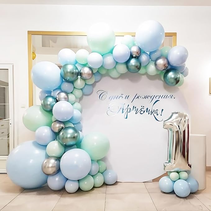 Voircoloria 90pcs Mint Green Balloons Garland Arch Kit, 18 12 10 5 Inch | - Image 6