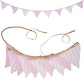2Pcs Triangle Bunting Flag No-DIY Cotton Fabric Garland Reusable Party Banner by DIAKOPES