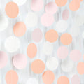 Peach-Pink White Party-Decorations Paper Garland - 52ft Princess Birthday Streamers Banner,Boho Bridal Baby Shower Bachelorette Wedding Hanging Supplies Decor Hugfond