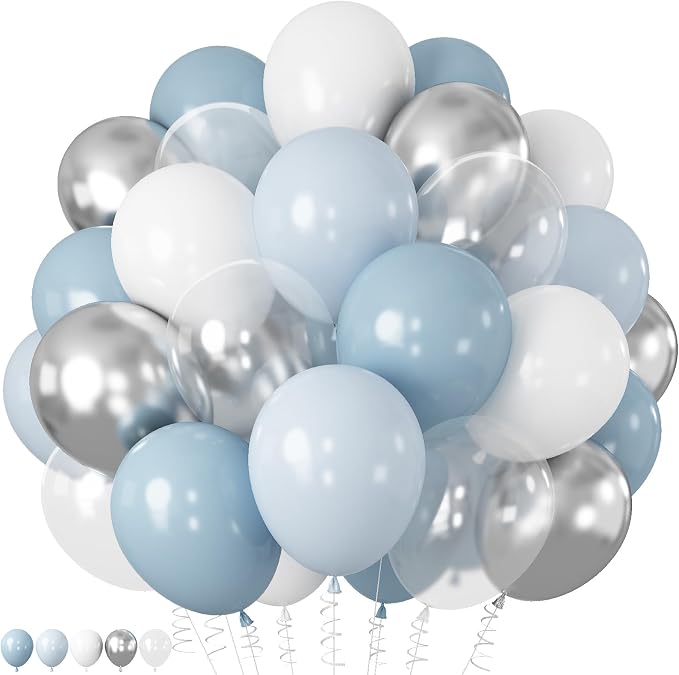 Blue and Silver Balloons by Froova