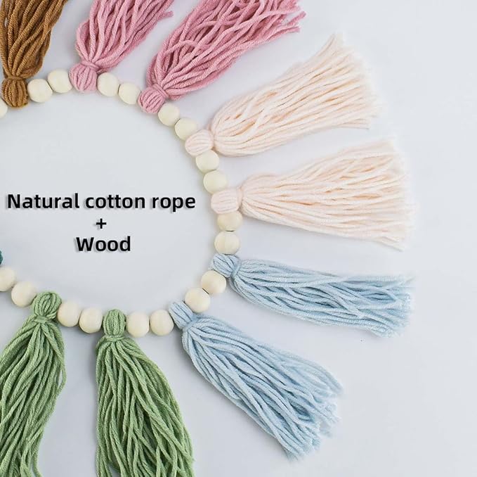 Rainbow Boho Tassel Wall Hanging - Image 4
