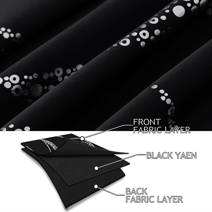 Yakamok Black Blackout Curtains - Image 4