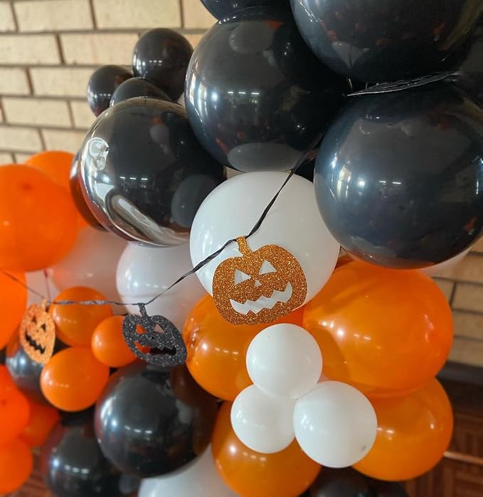 Halloween Balloons Black Orange Balloons Set - Image 4