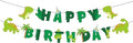 Dinosaur Birthday Banner | Green Dinosaur Birthday Party Decorations by GLASNES