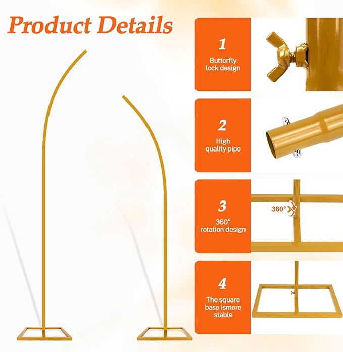 Balloon Arch Stand Kit, Balloon Arch Stand Set of 2 - Image 5