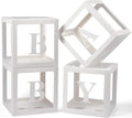 Voircoloria Baby Boxes with Letters, 4 Transparent Balloon by Voircoloria