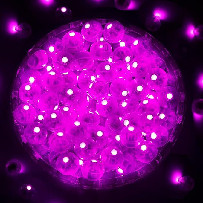 ZGWJ 100PCs Pink Balloon Lights Mini, Battery Powered, Long Standby Time by ZGWJ