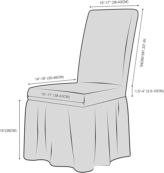 XMNTG Dining Room Chair Slipcovers 1-Piece Stretch White Dining Chair Covers - Image 7
