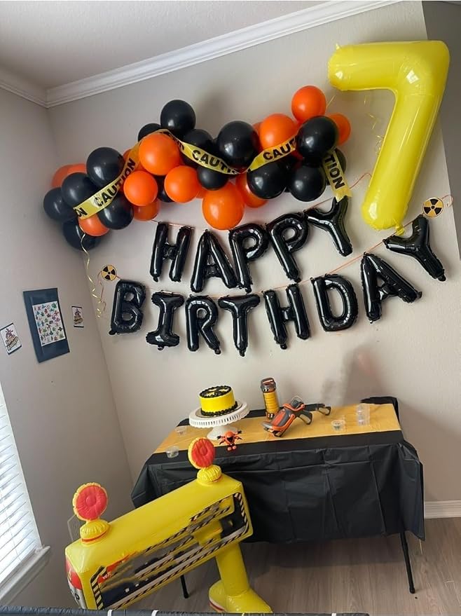 3 Balloon Number 40 Inch for Yellow Birthday Party Decorations | Mix & Match - Image 4