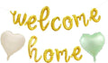 Welcome Home Balloons Green Gold, 16Inch Welcome Home Foil Banner by Xinvery