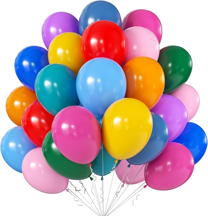 12 Inch Rainbow Balloons, Baby Shower, Graduate Party Decorations by KALOR