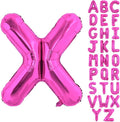 Hot Pink Letter X Balloons, X Letter Balloon 40 Inch Foil X Balloon | Hot Pink by BBPOOL