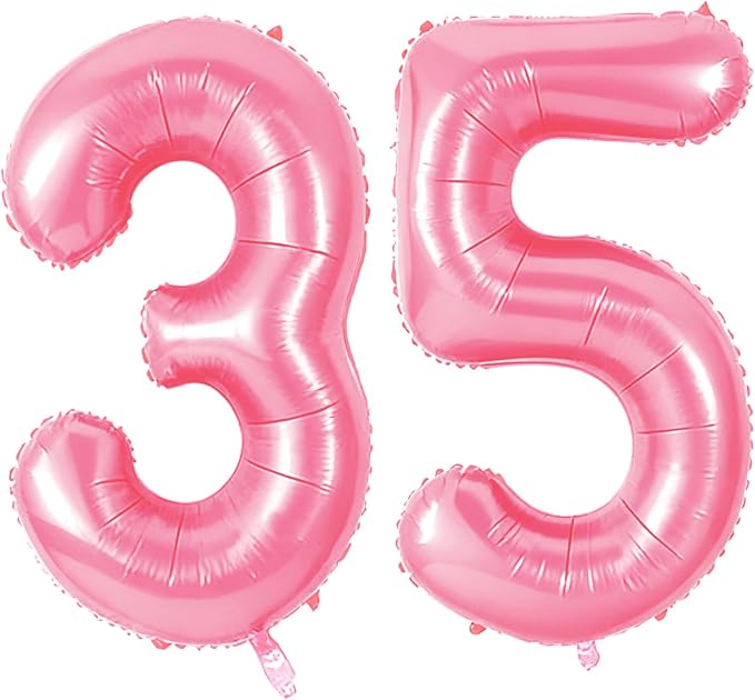 Number 35 Balloons for 35th Birthday Party Decorations, 0-100 Large No.35 by Joycard