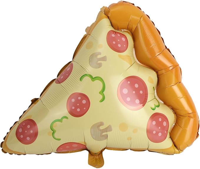3pcs Pizza Slice Balloons, Self-Sealing Aluminum Foil Party Decorations by BOXOB