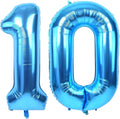 TONIFUL 40 Inch Blue Number 10 Balloon Large Foil 10th Birthday Decorations | by TONIFUL