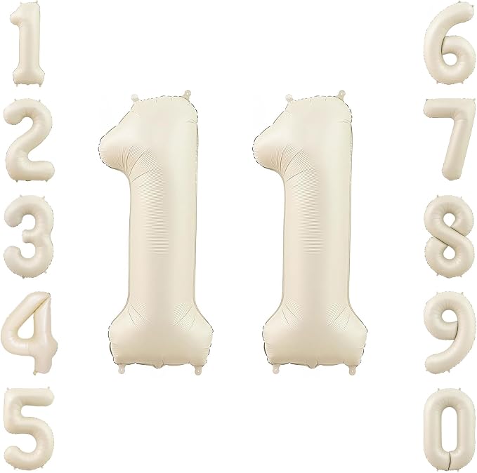 Cream Number 11 Balloon 40 Inch, Premium Event Backdrop Decoration and Party by Unknown